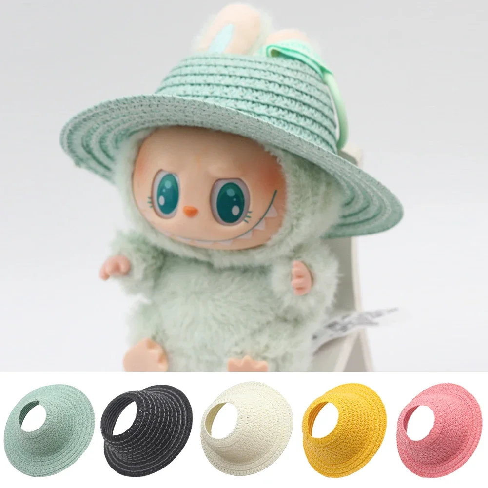 17cm Mini Plush Doll'S Clothes Outfit Accessories For Korea Kpop Exo Labubu Idol empty top straw hat Clothing Gift