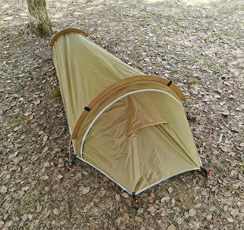 Campingzelt für 1 Person, Ultraleichtes Einzelnetz-Bivy-Zelt, Wasserdichtes Schlafzelt für Camping, Wandern und Backpacking – Detail 22