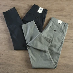 2024 Summer New American Style Thin Quick-drying Stretch Casual Pants Men's Simple 98% Cotton Slim Business Straight Trousers