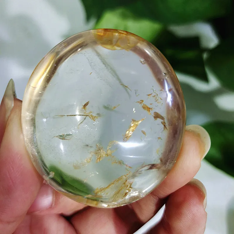 high Puality Natural Stone Yellow Hematoid Quartz Crystal  Palm Home Decoration Meditate  And Chakra Healing Crystals