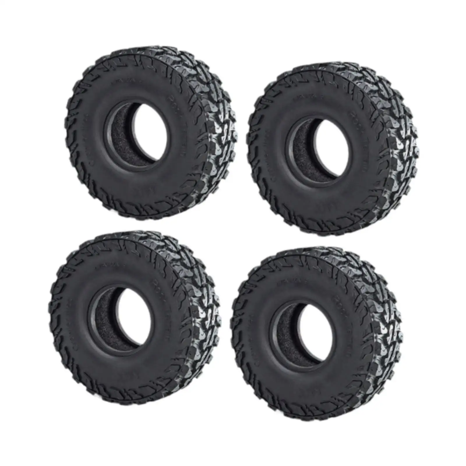 4x RC Crawler Pneumatici Morbidi Robusti FAI DA TE Modificati RC Auto Pneumatici di Gomma da 1.9 pollici Ghiaia Pneumatico Pelle per 90046 TRX4 TRX6 Accessori Parti