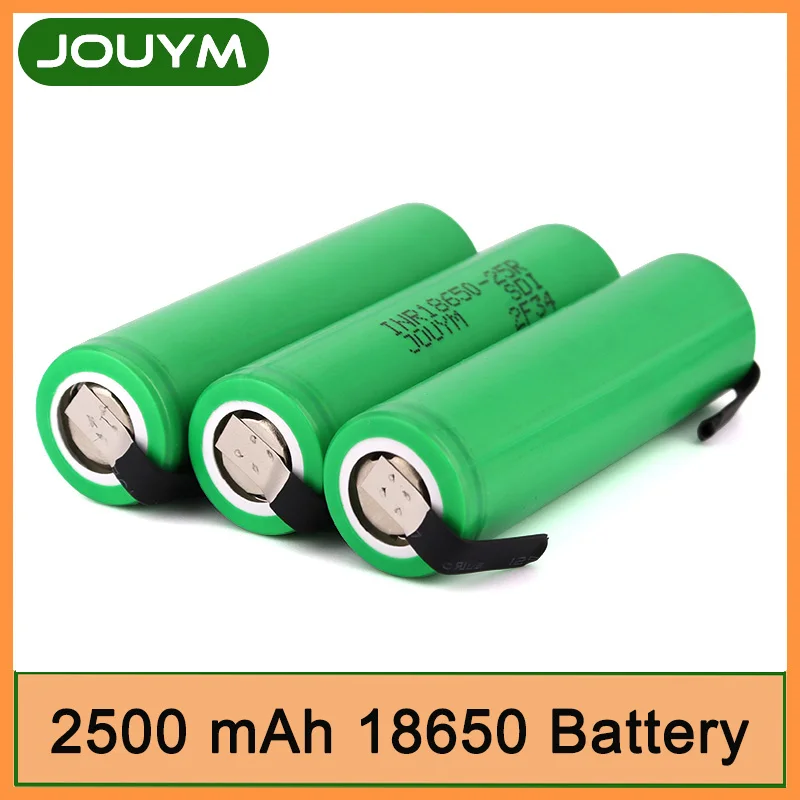 

100% New Original INR18650-25R 3.7V High Discharge 20A 2500mAh 18650 Lithium Rechargeable Battery