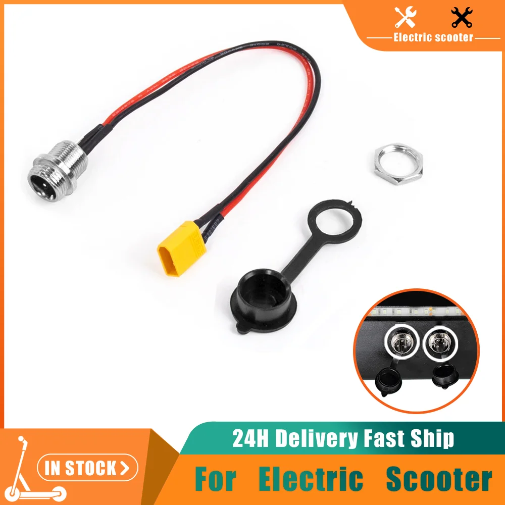 3 Pins Charging Port Cable For Speedual Grace Series VSETT 8 8+ 9 9+10+ ZERO 8 9 10 8X 10X 11X Scooter Speedual Socket Plug Part