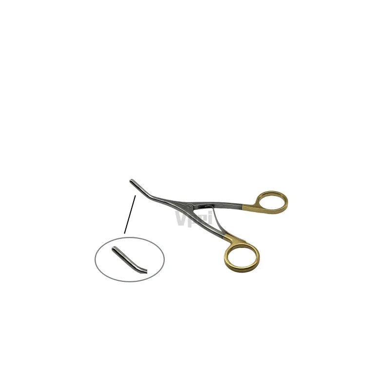 Nasenimplantatzange mit goldenem Griff, medizinische chirurgische Instrumente für die Nasenchirurgie