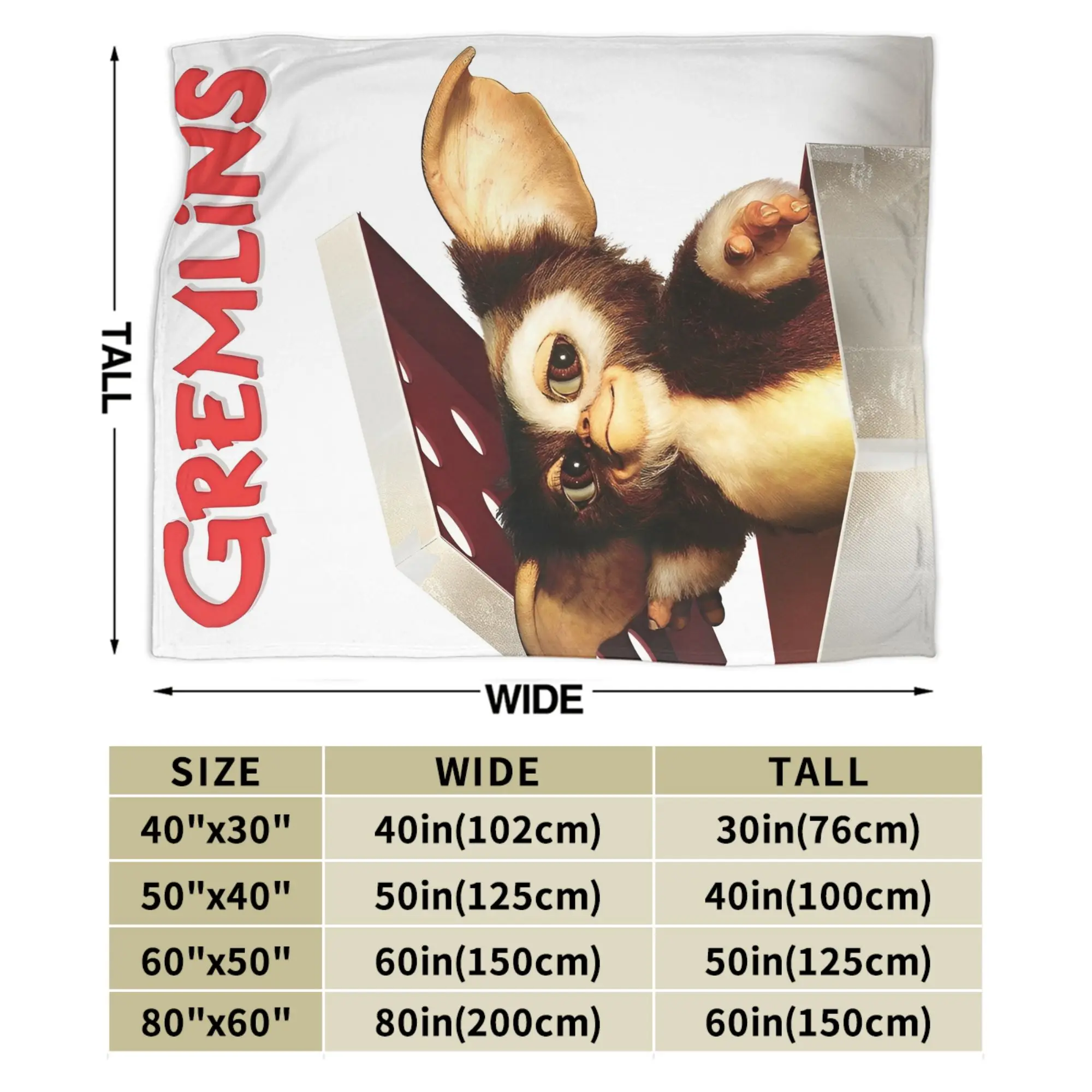 Gizmo Mogwai الوحش Gremlins بطانية دافئة مضحك أفخم الفراش يلقي للأريكة السرير السفر الفانيلا المفرش غطاء السرير #6