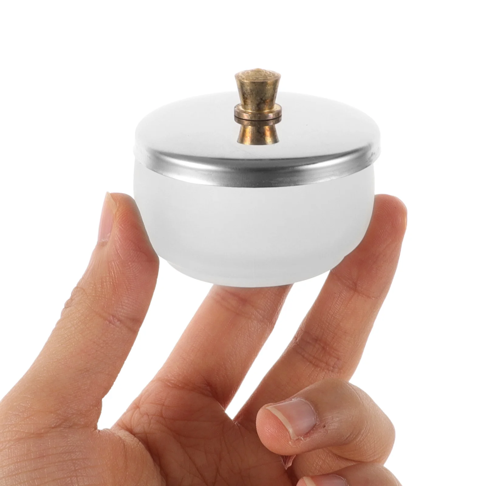 Glazen alcoholbeker 2 inch mat rond vloeistofbakje roestvrijstalen deksel voor nagelkunst dappen schaal manicure gereedschap nagelverzorging