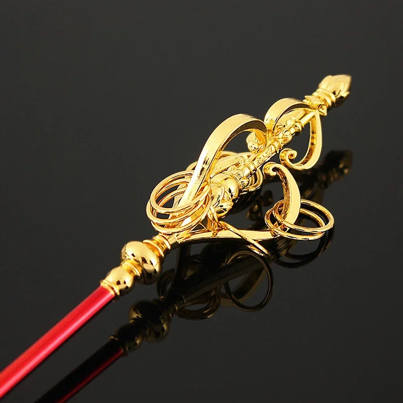 King\'s game around the Journey to the West Tang Sanzang Tang Monk 22cm Jin Chan Chan stick alloy sword model ornaments toys
