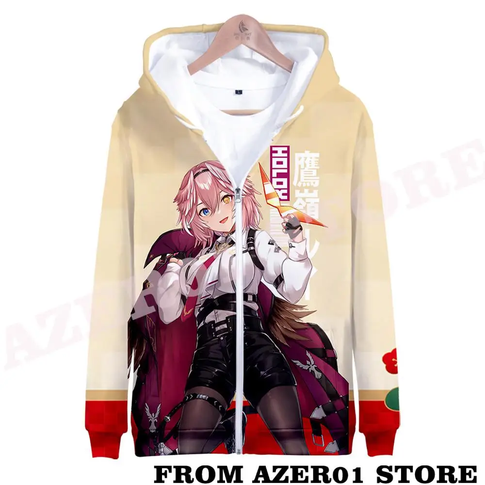 HOLOLIVE VTuber Takane Lui Merch Zipper Hoodies Autumn Winter Men/Women Streetwear Zip Hooded Sweatshirt