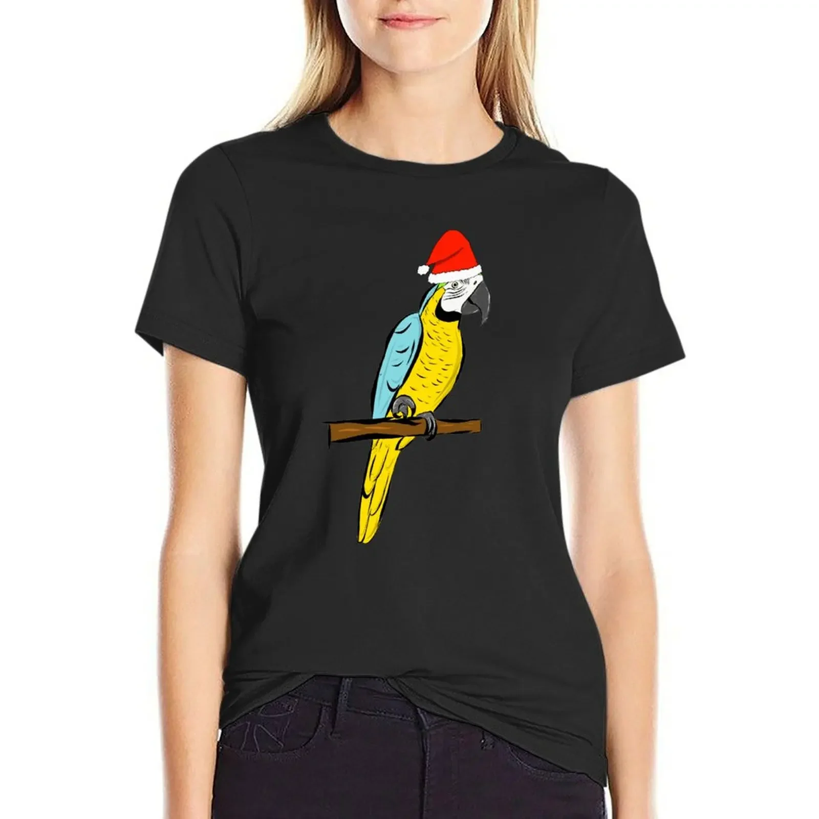 

Parrot - blue-and-yellow macaw - yellow-breasted - Christmas T-Shirt blanks anime summer top t-shirt dress for Women long