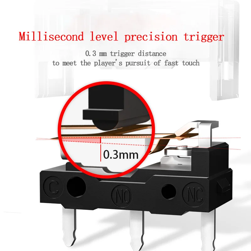 Kailh Micro Switch GM8.0 Mouse Switch Esports Mouse Accessory Computer Mice Gold Contactor 80 Million Click Left Right Button