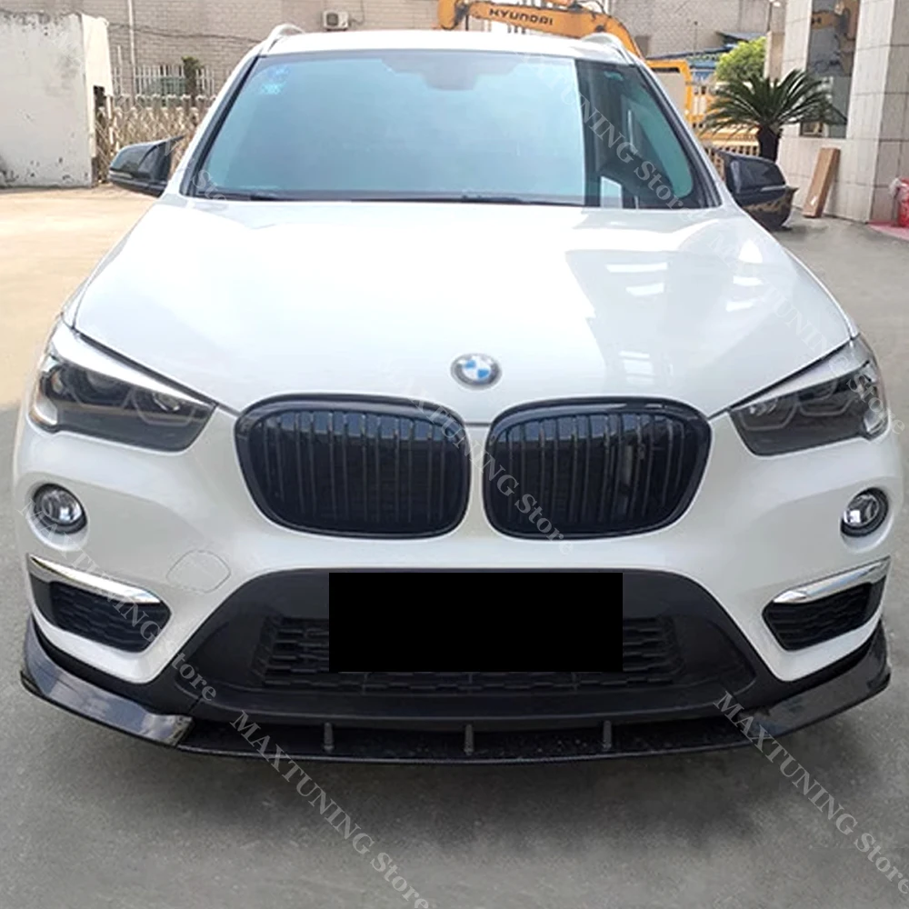 

Комплект из 3 накладок-сплиттеров на передний бампер для BMW X1 F48 F49 16d 18i 18d 20i 20d 25i 25d 2016-2022, нижний диффузор, декоративные элементы