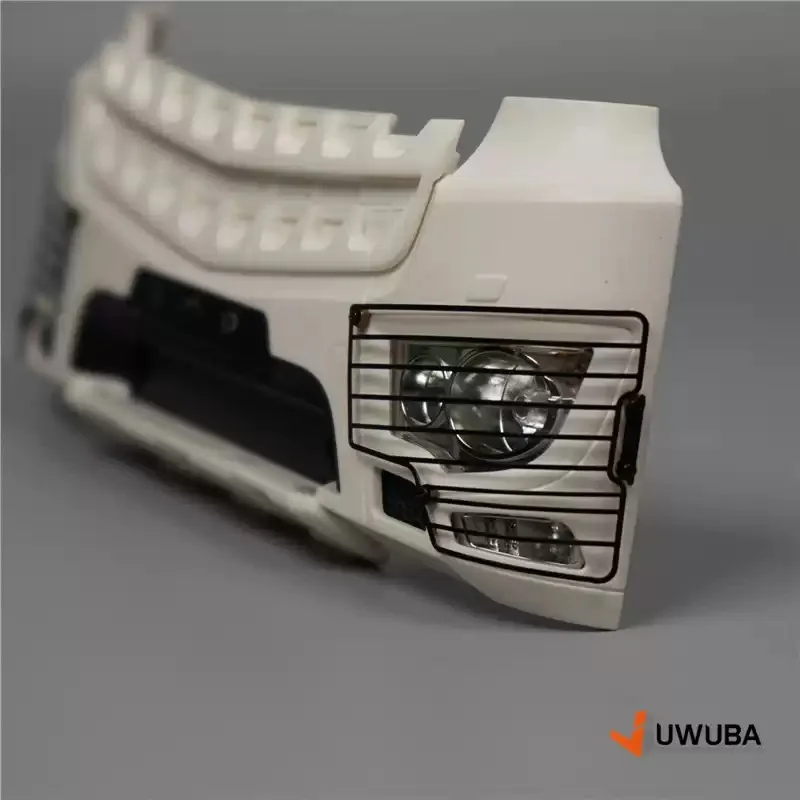 Pantalla protectora de faro de Metal a escala 1:14 para camión volquete Tamiya RC para BENZ Arocs 3363 3348, piezas de bricolaje para coche, 1 par