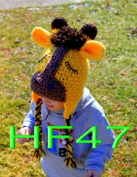 

Special price -Children Pure hand-crocheted hat Fashion Cartoon Giraffa Crochet hat 100% cotton baby hat