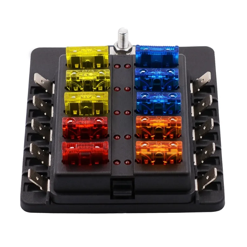 Multifunctional Fuse Box Suitable for RV Ship Off-road Vehicle Modification Fuse Boxes Durable Automobiles Wear Accessories