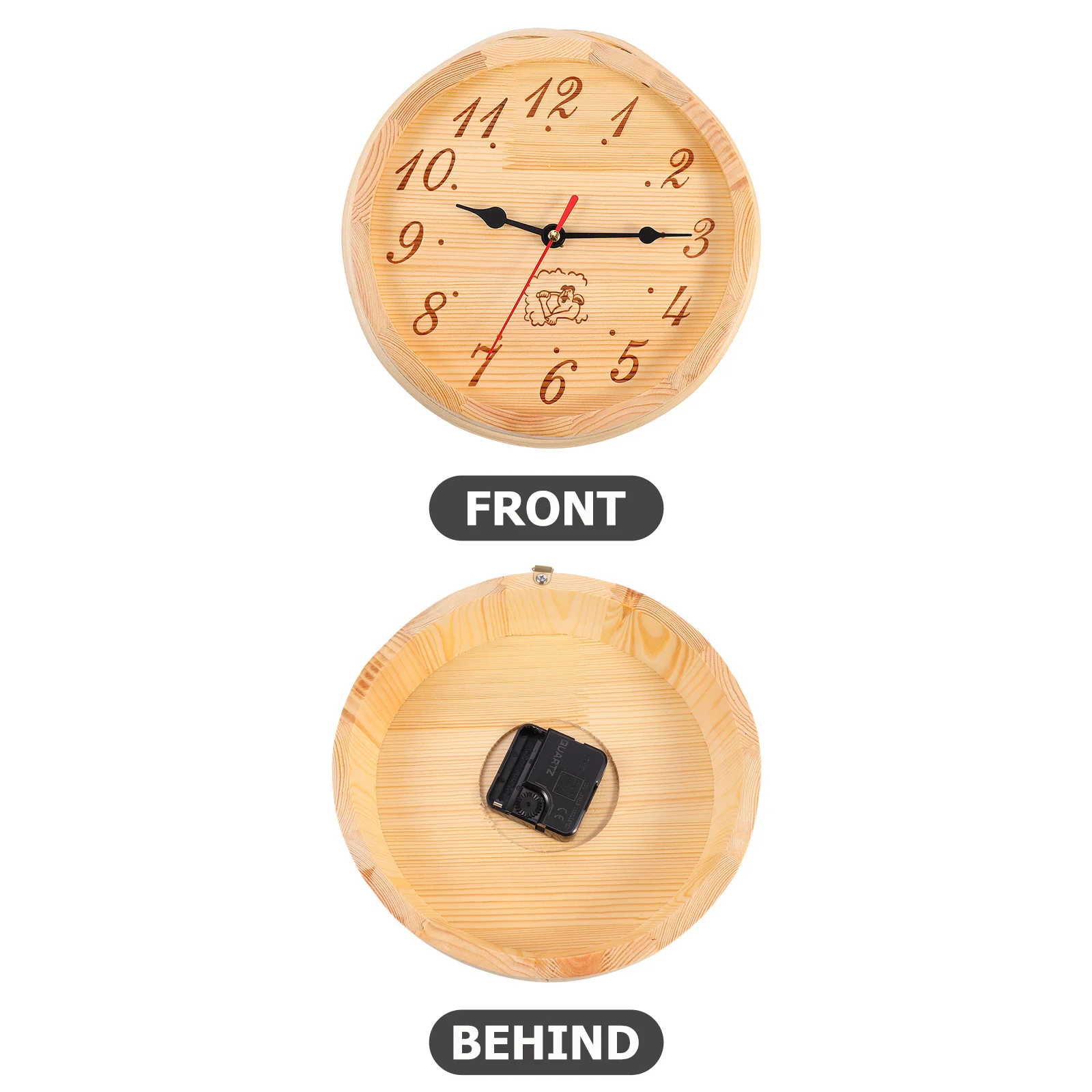 1Pcs Wooden Sauna Clock Wall Hanging Decorative Timer Clock for Steam Room Bedroom Yoga Sauna Equipment Steam Room Equipment