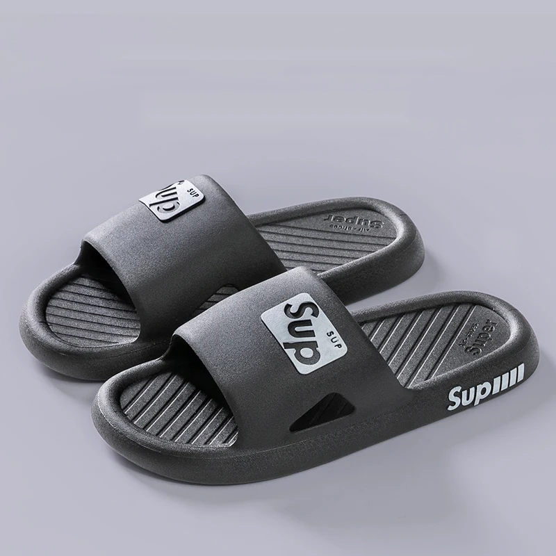 Fashion Trends Summer Men's Non-slip Slides Outdoors Seabeach Flat Sandals Sports Casual Slippers Male Home Bathroom Flip Flops