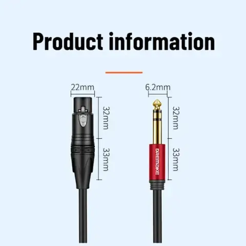 잭 6.35mm-XLR 마이크 스피커 오디오 HiFi 케이블 믹서 기타 스테레오 시스템 전력 증폭기 용 6.5mm 남성에 3pin 여성