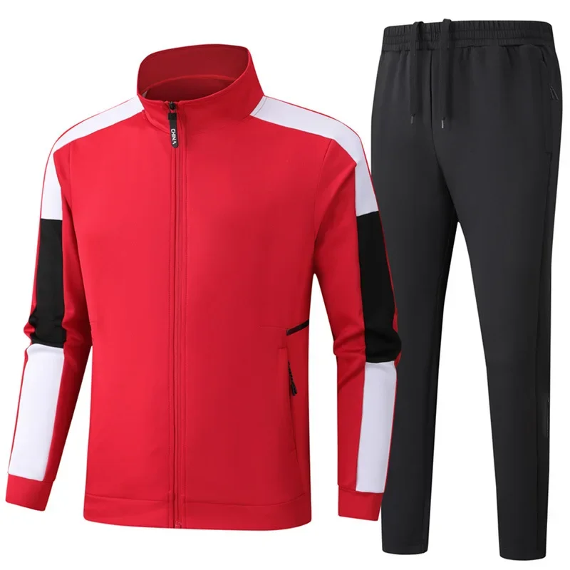 Korean Sports Running Sets Men Jogger Training Fitness Suit Workout Tracksuit Thick Trousers Training Sportswear Sport Clothing