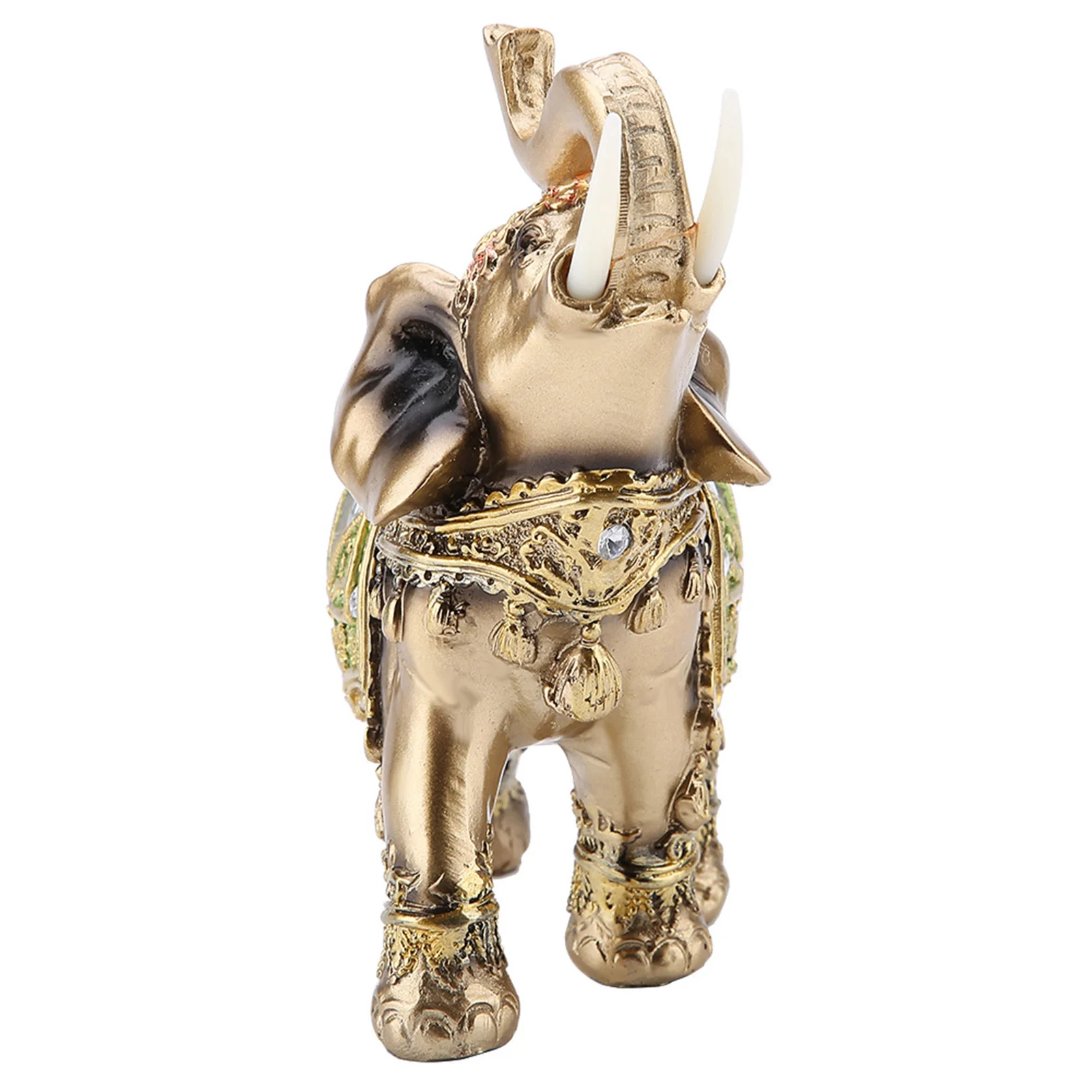 Elephant Statue Chinese Traditional Feng Shui Lucky Elephant Sculpture Resin Wealth Animal Figurine Ornament Gift Home Decor