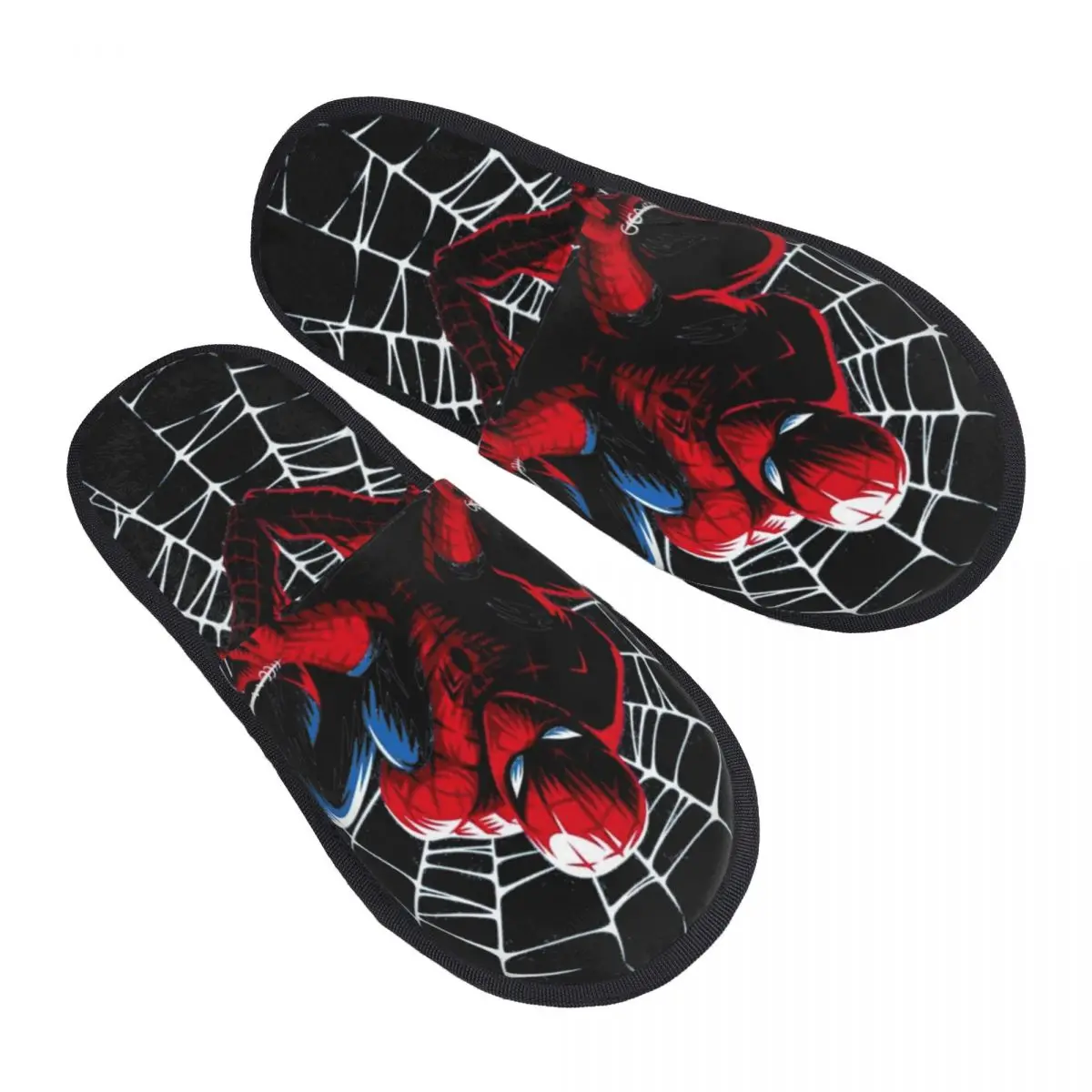 Superhero Spider Man Slippers for Women Men Home Shoes Warm SPA Slippers