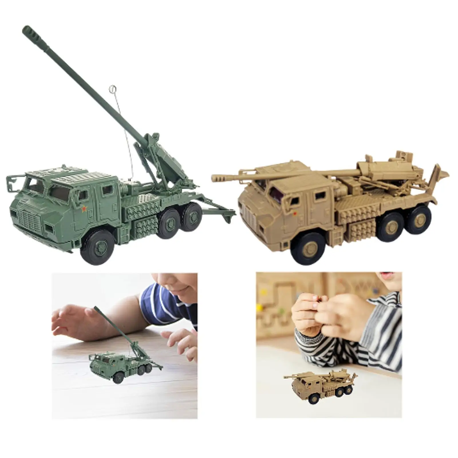 Simulación 1/72 Modelo de tanque chino Kit de construcción de modelo 4D para niños