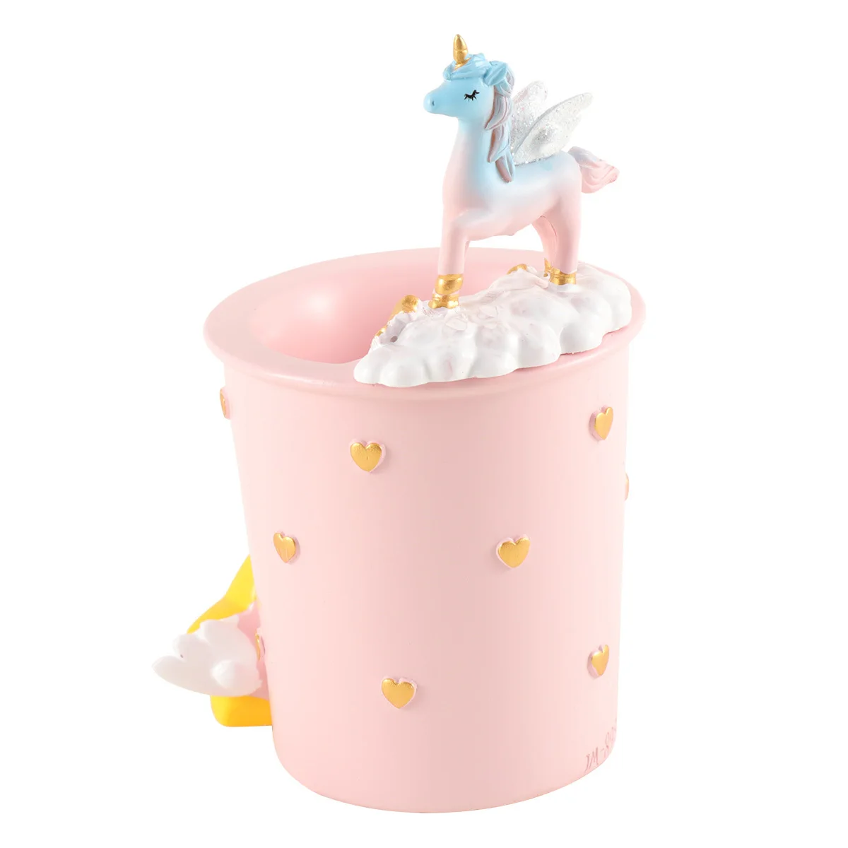 

Cartoon Unicorn Resin Pen Holder Creative Desktop Storage Box for Stationery Organizer Desk Accessories Pen Holder