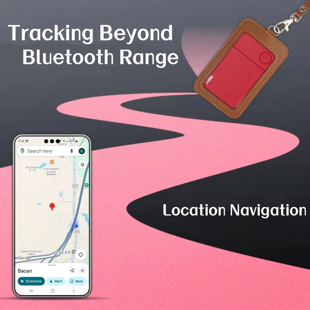 جهاز تتبع بطاقة الشحن اللاسلكي RSH Slim، يعمل محدد موقع Android مع Google Find Hub App، حقيبة محفظة مضادة للخسارة، اختيار هدية #4
