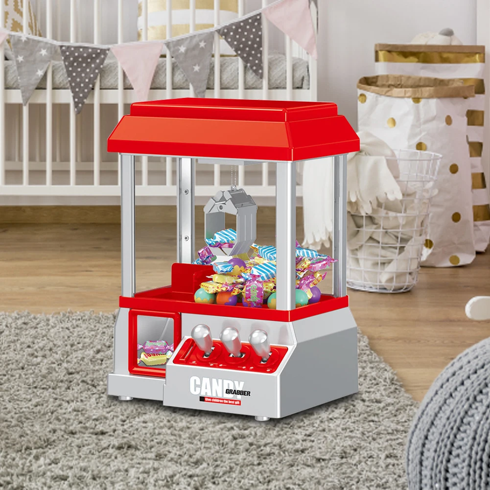 Portable Music Candy Grabber Coin Operated Plastic Candy Grabber Machine Party Supplies Battery Powered Entertainment Funny Toys