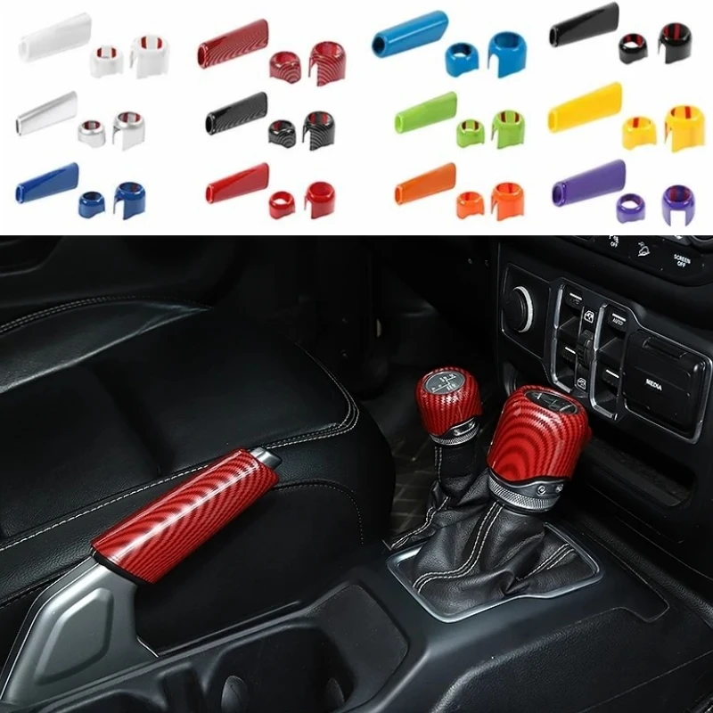 

Sansour Car Handbrake 4WD Gear Shift knob Head Decoration Cover for Jeep Wrangler JL Gladiator JT 2018 2019 2020 2021 2022 2023