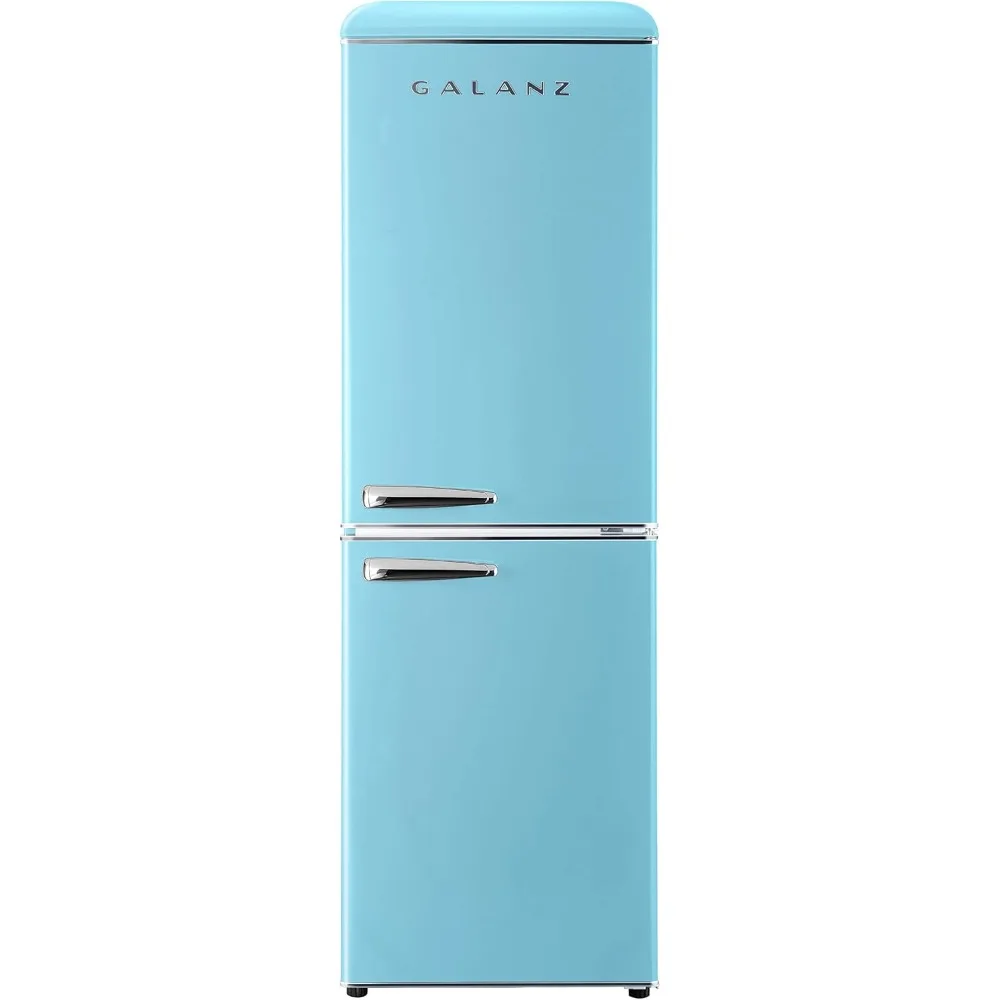 Retro Refrigerator with Bottom Mount Freezer Frost Free, Dual Door Fridge, Adjustable Electrical Thermostat Control,