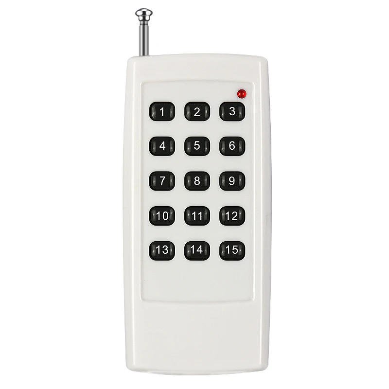 

433MHz DC12V 15-key Remote Control for Outdoor Equipment Light Box Irrigation Oxygenation and Other Equipment