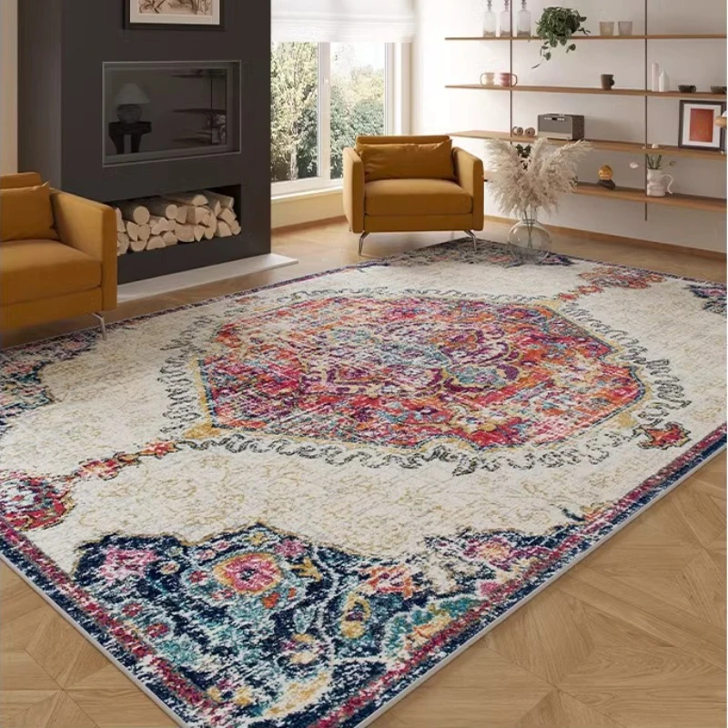 Carpet for Living Room High-end Floral Pattern Plush Fluffy Bedroom Bedside Rug Large Area Soft Coffee Table Mat Alfombra 거실 카펫