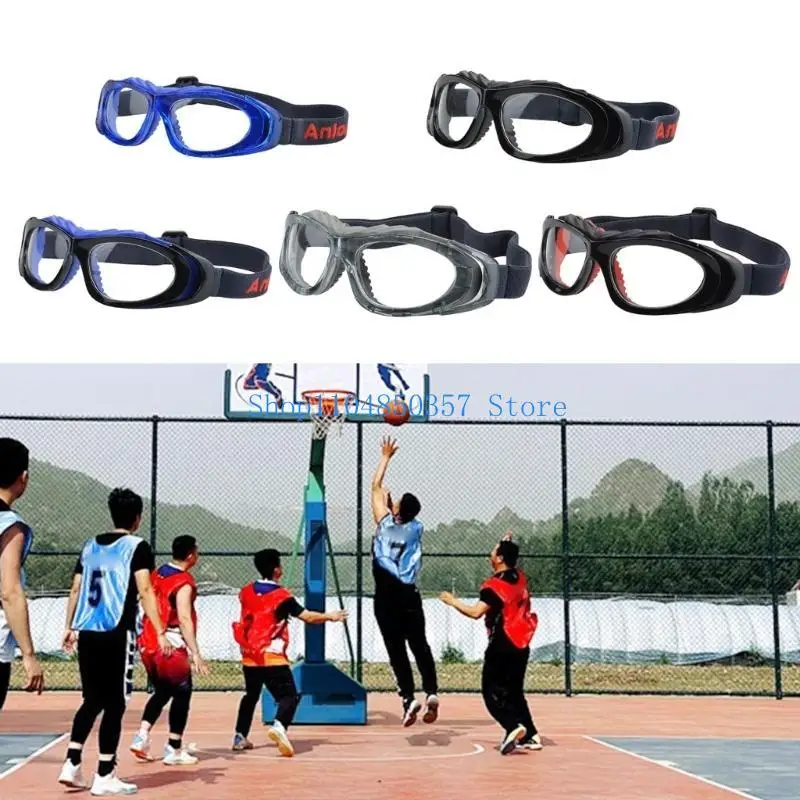

5asd Soccer Glasses Sport Glasses Protective Safety Goggles Anti-fog Lens Replaceable