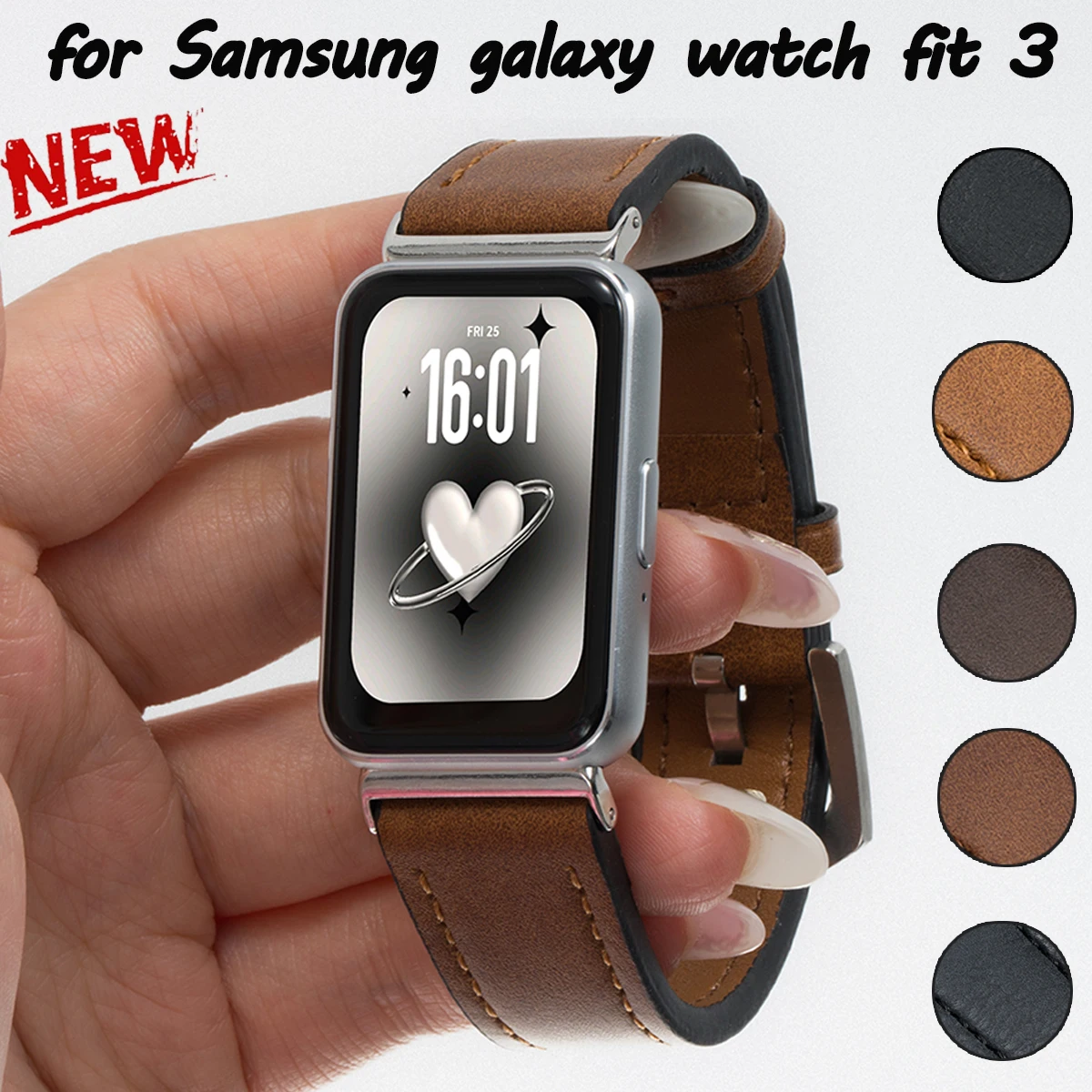 

Кожаный ремешок из микрофибры для Samsung Galaxy Watch fit 3, браслет для Galaxy fit 3, сменный браслет для умных часов, аксессуары