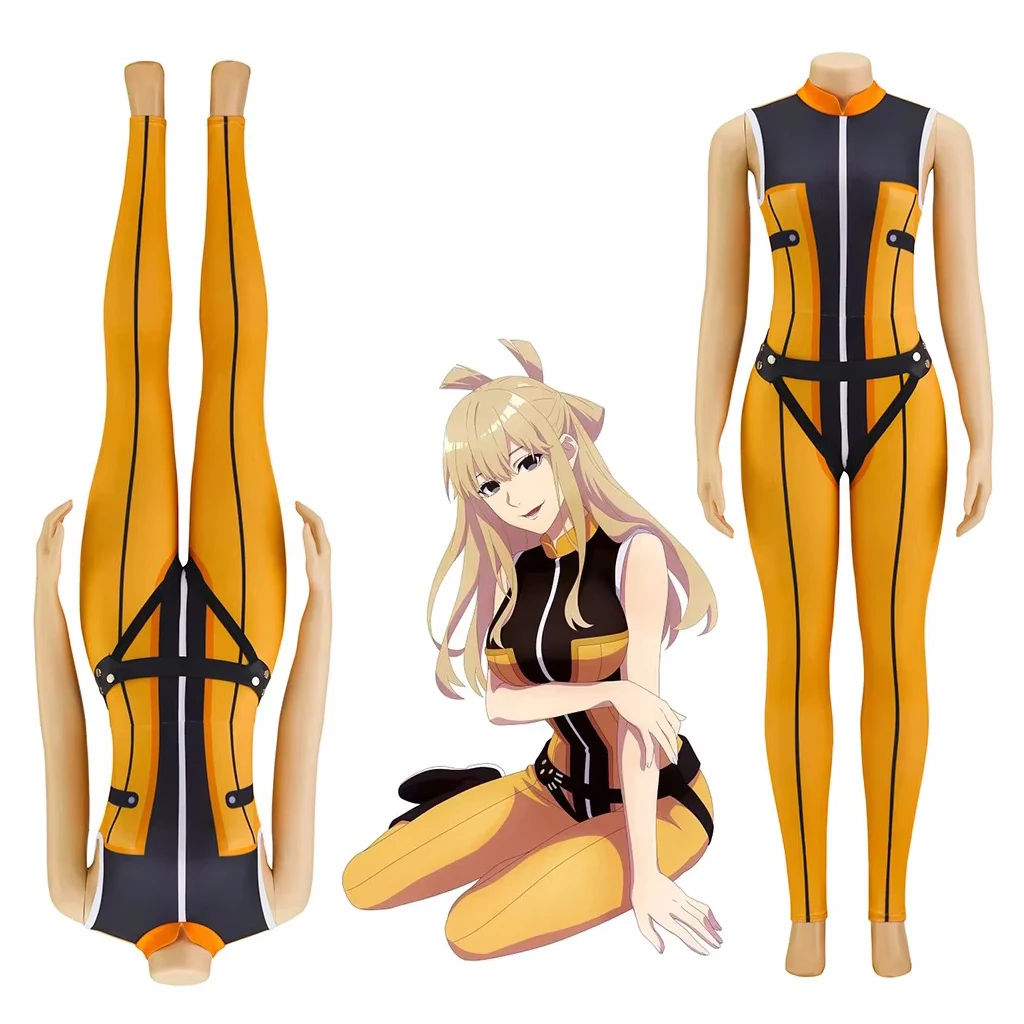 アニメ夢子すずきりコスプレレンジャー衣装セクシーな女性ファンタジアジャンプスーツバトルボディスーツハロウィンパーティーロンパーススーツ