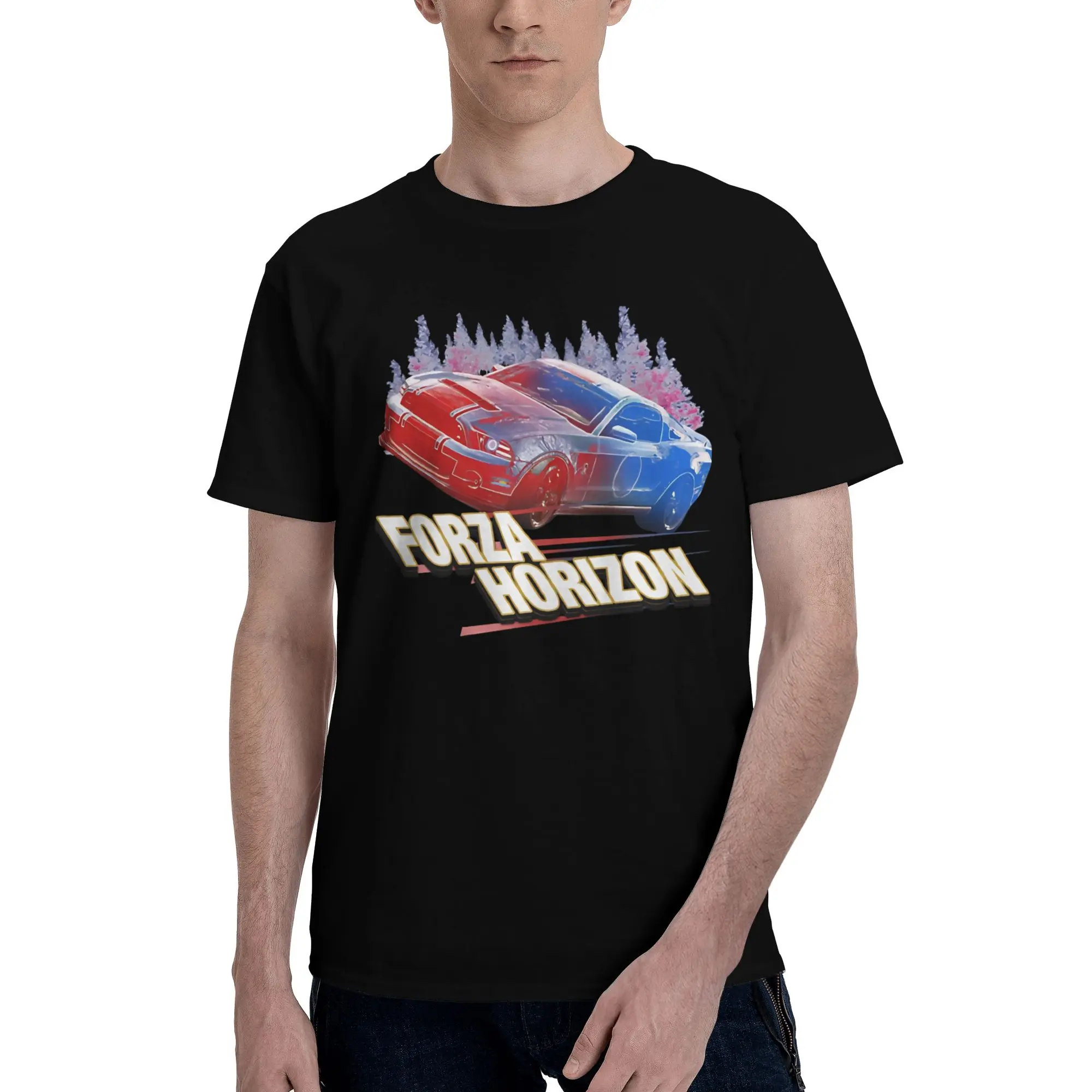 Camiseta de algodón 100% con estampado gráfico de Forza Horizon, colorida y genial, para hombre, con diseño de música y Forza First Day Horizon