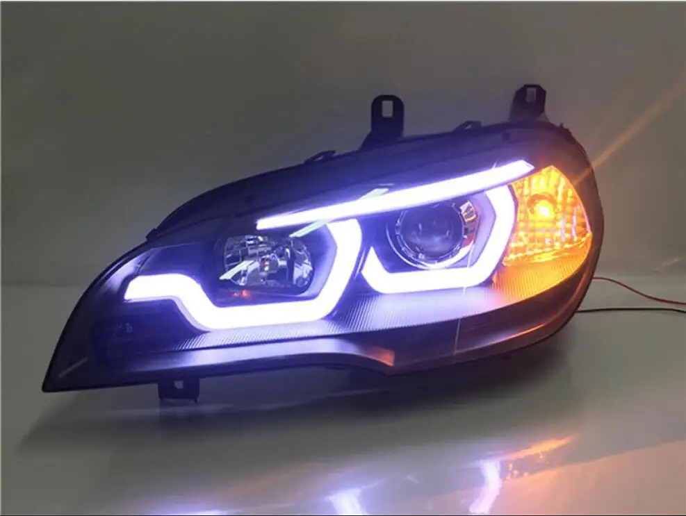 Car Styling for Front light BMW X5 e70 2007~2013 Headlight for BMW X5 Head Lamp Auto DRL Double Beam H7 HID Xenon bi xenon lens