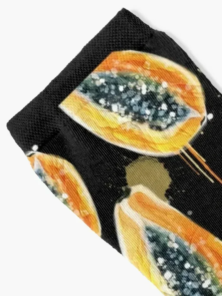 Papaya in oil paint style Socks designer brand Children's Non-slip Run Socks For Girls Men's