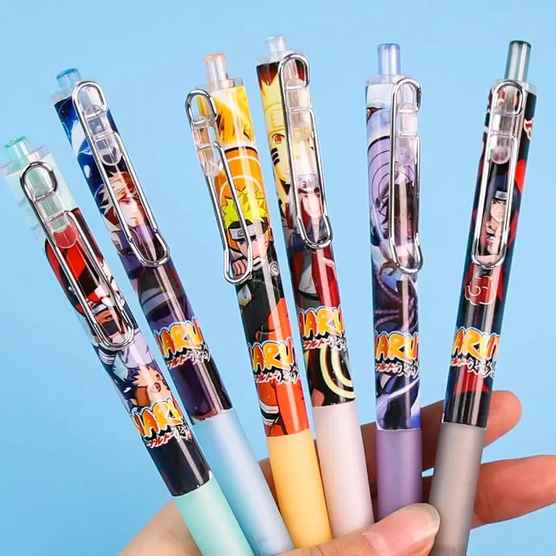 Naruto anime cartoon press gel pen 0.5mm student press black bullet penna firma ad asciugatura rapida forniture di cancelleria per l'apprendimento