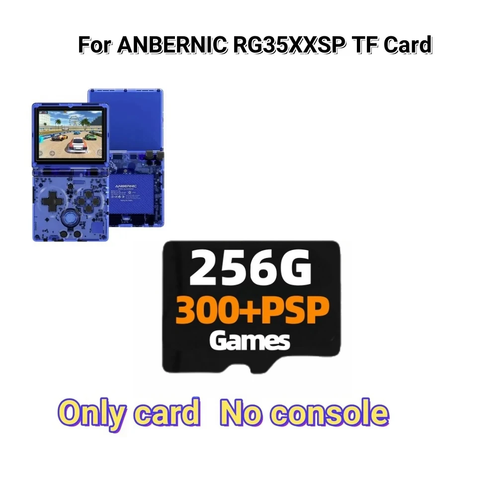 For ANBERNIC RG35XXSP TF Card Retro Handheld Game Console Preloaded Memory Card Universal 256G 300+PSP Games 11000+Games Gift