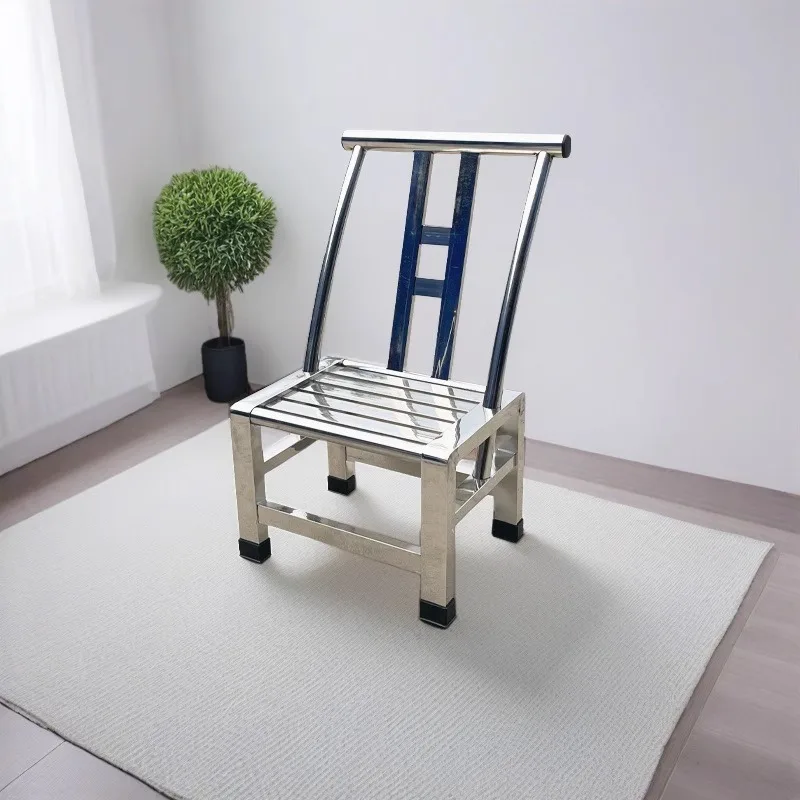 

304 stainless steel chair back chair stool household dining chair Internet celebrity outdoor cool tea thickened rural old-fashio