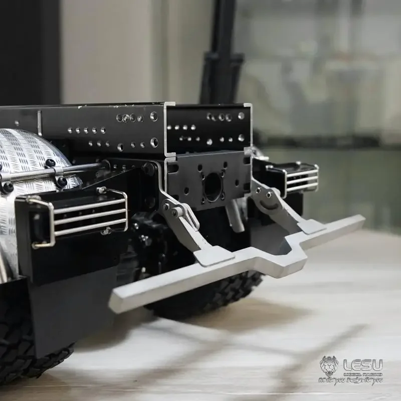 LESU RC 1/14 For Tamiya Truck Dump Truck Heavy Duty Trailer Roll-off Truck Rear Bumper H-1303 Truck DIY Accessory Toy