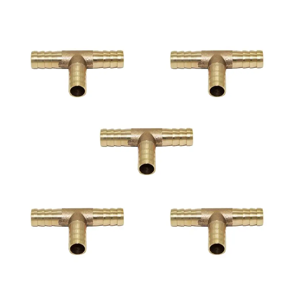 5pcs Reducer Barb Mender/Splicer/Joiner/ Fitting Brass Hose Adapter/Coupler