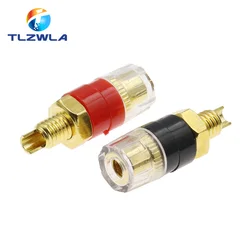 2PCS Brass Terminal for 4mm Banana Plug Jack CD Audio Speaker Binding Post Cable Amplifier Thread 31MM