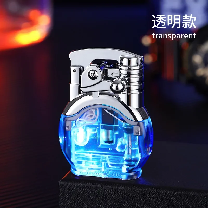 Trendy and Colorful Rocker Arm Windproof Lighter Flash Seven Color Light Personalized Lighter Cigarette Accessories for Men 2025 - Image 5