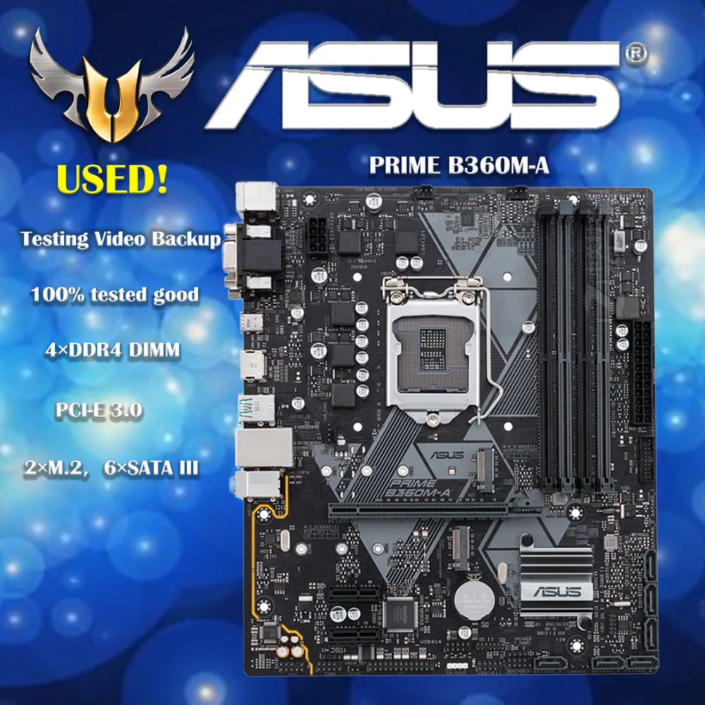 

Asus PRIME B360M-A With Intel B360 LGA 1151 Micro-ATX Desktop Motherboard