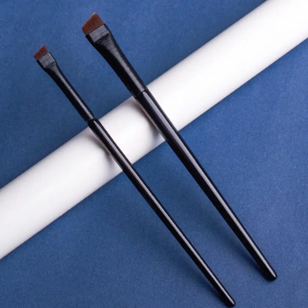 Unique Natural Small Angled Eyebrow Liner Brush Cosmetic Tool Soft Bristle Bevel Angle Design Makeup Brush for Dresser