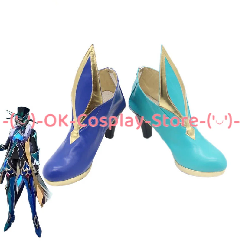 

Aventurine Cosplay Shoes Game Honkai Star Rail Kakavasha Cosplay Props PU Leather Shoes Halloween Carnival Boots Custom Made