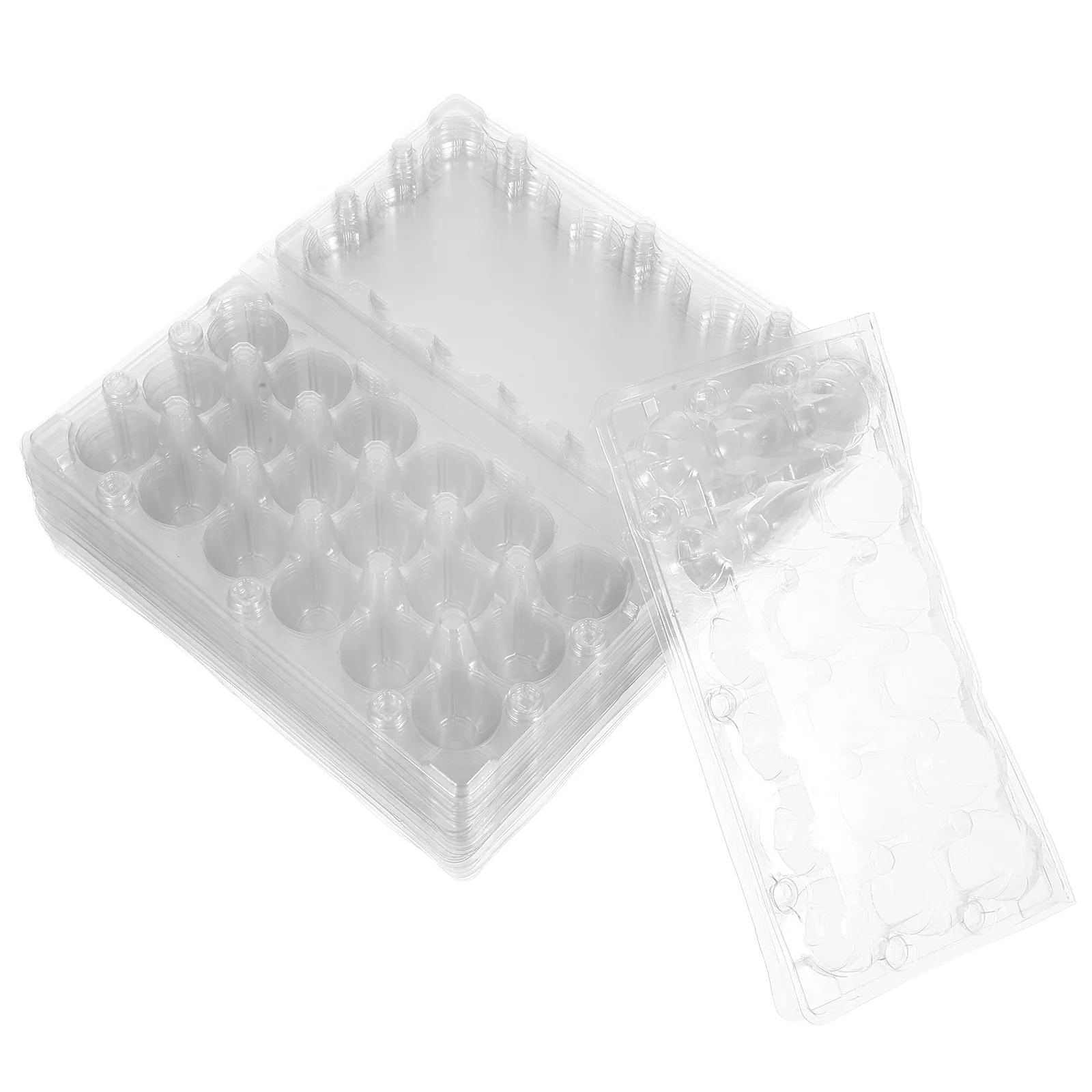 

25 Pcs Quail Hen Storage Box Egg Boxes Countertop Display Holder with Lid Cartons Cheaps Racks Chicken Basket Duck Eggs