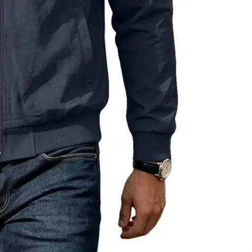 Solid Color Work Jacket Men Baseball Jacket For Office Wear Soft Touch Material Baseball Collar Design For Casual Work